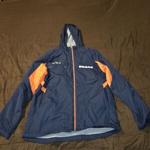 Blue and Orange Hooded Jacket
